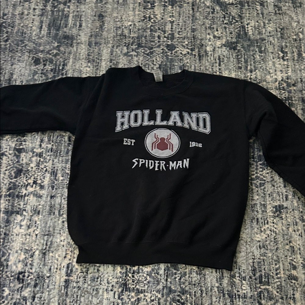 Spider-Man Black Crewneck Sweater